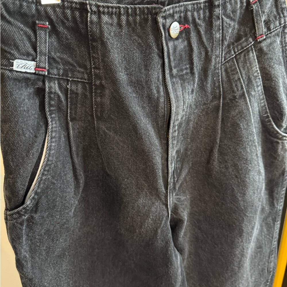Vintage 80s Chic Jeans USA Black Wash High Rise Mom Jeans Size 10